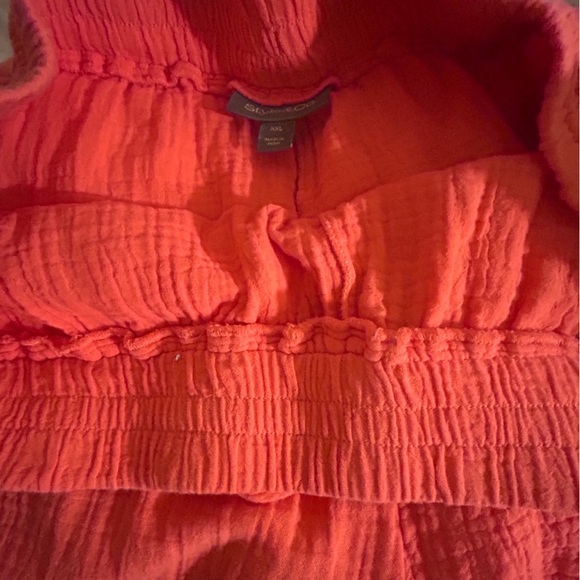 Hot Orange Pants Wide Leg Halloween Holiday Cotton Plus Size XXL Macy’s NEW - Picture 6 of 16